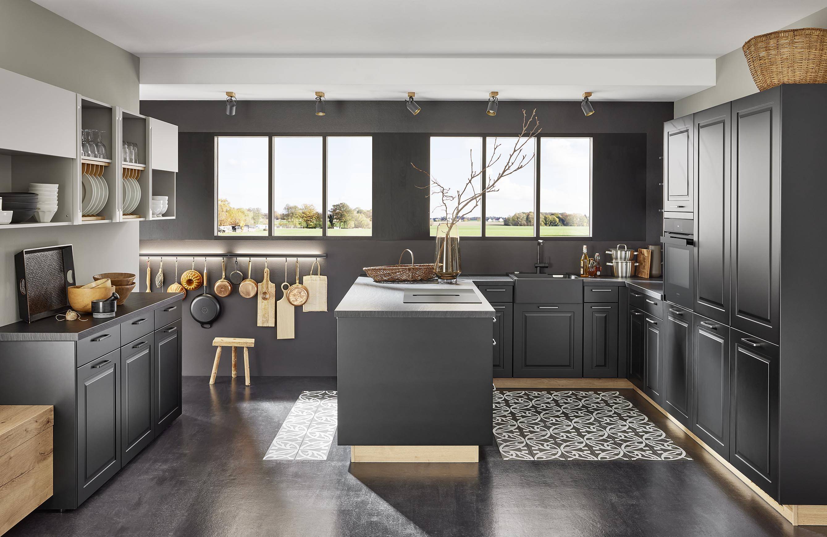 NOBILIA Sylt schwarz mit Siemens Geräten